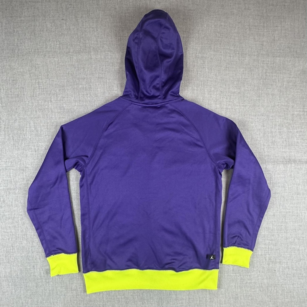 Jordan Hoodie Youth XL Purple Therma-Fit Full Zip Fleece Neon Cuffs Hem Athletic - Picture 6 of 12